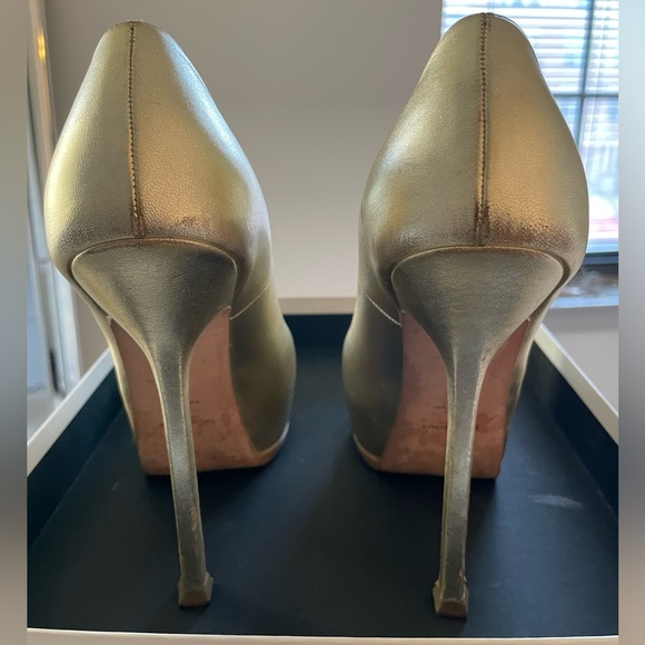 YSL TRIBTOO 105 PUMP GOLD- SIZE 38 - Picture 8 of 10